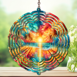 Beach Aluminum Metal Wind Spinner, multiple images available. TheCraftNook