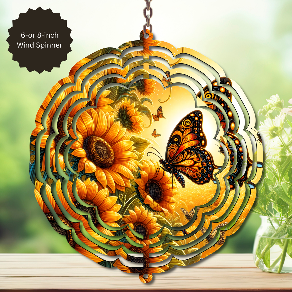 Butterfly Aluminum Metal Wind Spinner, multiple images available. TheCraftNook