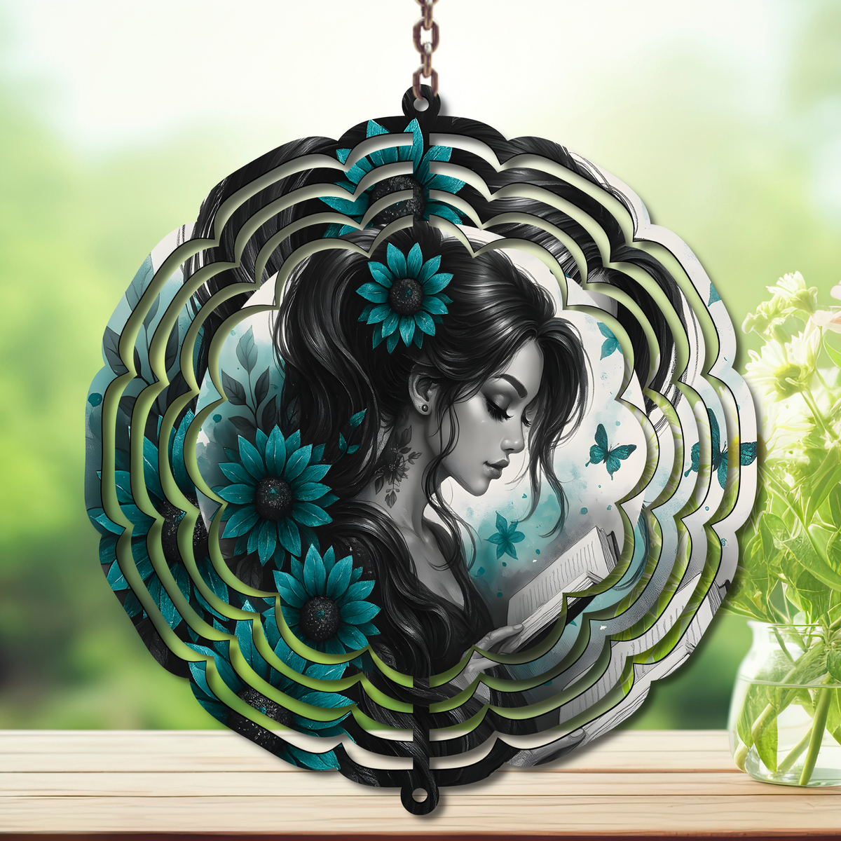 “Once Upon a Breeze Aluminum Metal Wind Spinner, multiple images available TheCraftNook