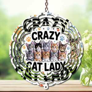 Cats Aluminum Metal Wind Spinner, Let your garden play with a little cattitude. Multiple images available. TheCraftNook