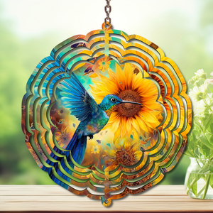 Hummingbird Aluminum Metal Wind Spinner, Let your garden bloom with motion. 🌺✨multiple images available TheCraftNook