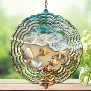 Beach Aluminum Metal Wind Spinner, multiple images available. TheCraftNook