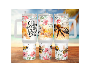 40 and 30 oz Honeybee Stainless Steel Tumblers. Multiple Images Available TheCraftNook