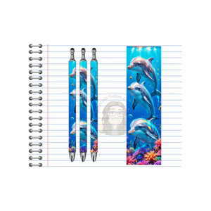 Refillable Pens, Dolphin Images. A pen that’s as playful as a dolphin. Multiple options and Images available. TheCraftNook