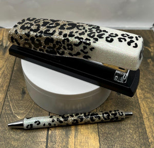 Cheetah print Desk Set TheCraftNook