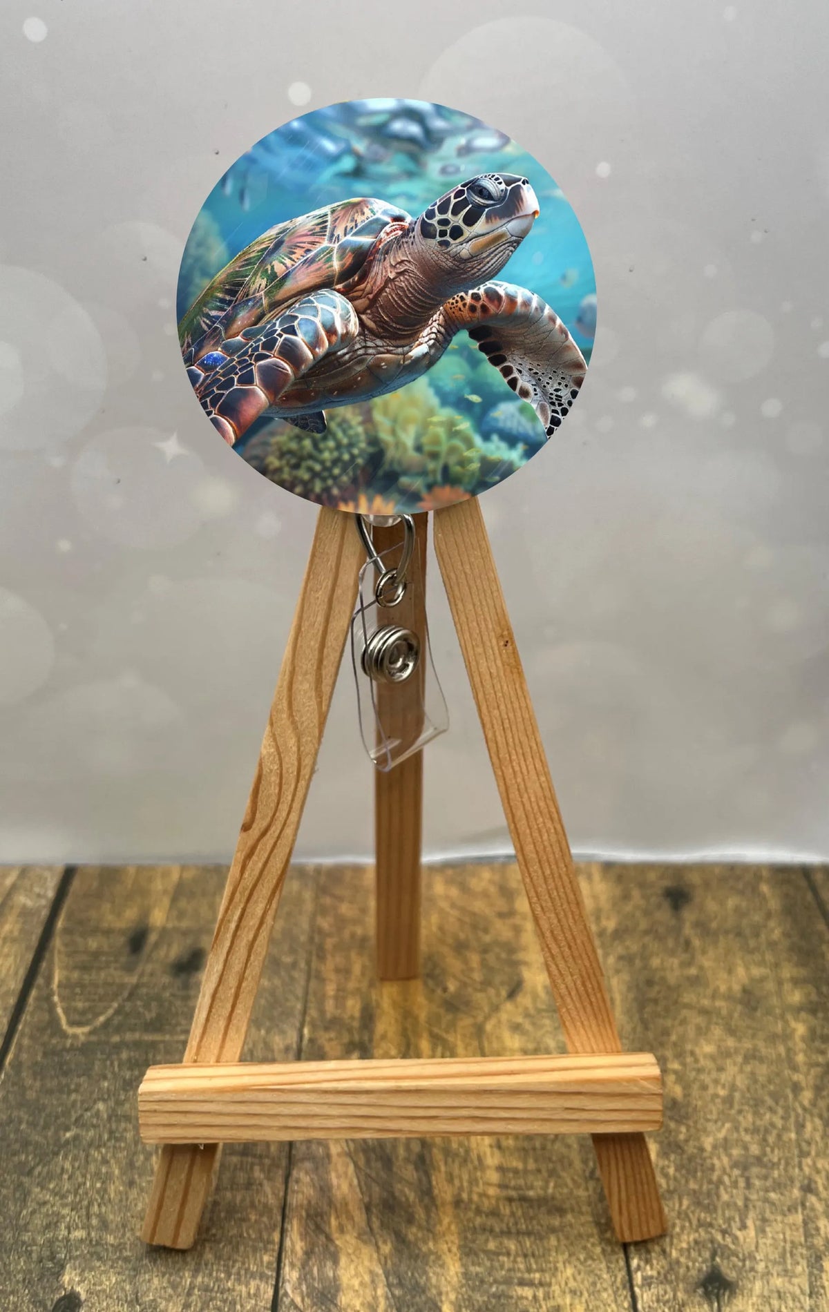 Sea Turtle badge pulls. Turtle‑approved. Multiple Images available. Add beads or shimmer glitter options. TheCraftNook