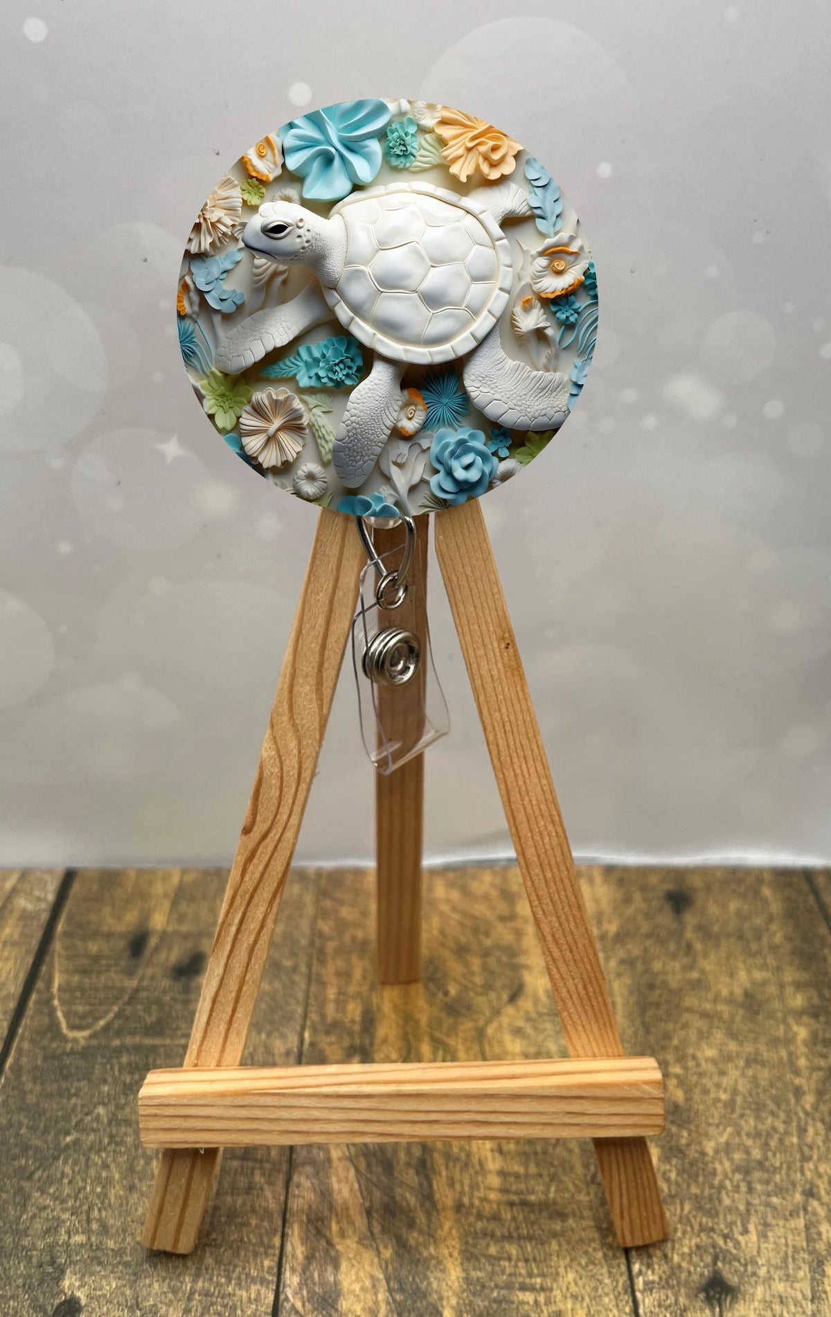 Sea Turtle badge pulls. Turtle‑approved. Multiple Images available. Add beads or shimmer glitter options. TheCraftNook