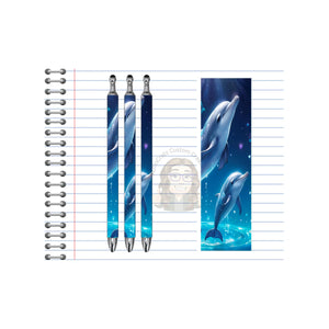 Refillable Pens, Dolphin Images. A pen that’s as playful as a dolphin. Multiple options and Images available. TheCraftNook