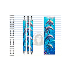 Refillable Pens, Dolphin Images. A pen that’s as playful as a dolphin. Multiple options and Images available. TheCraftNook