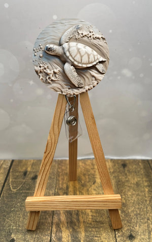 Sea Turtle badge pulls. Turtle‑approved. Multiple Images available. Add beads or shimmer glitter options. TheCraftNook
