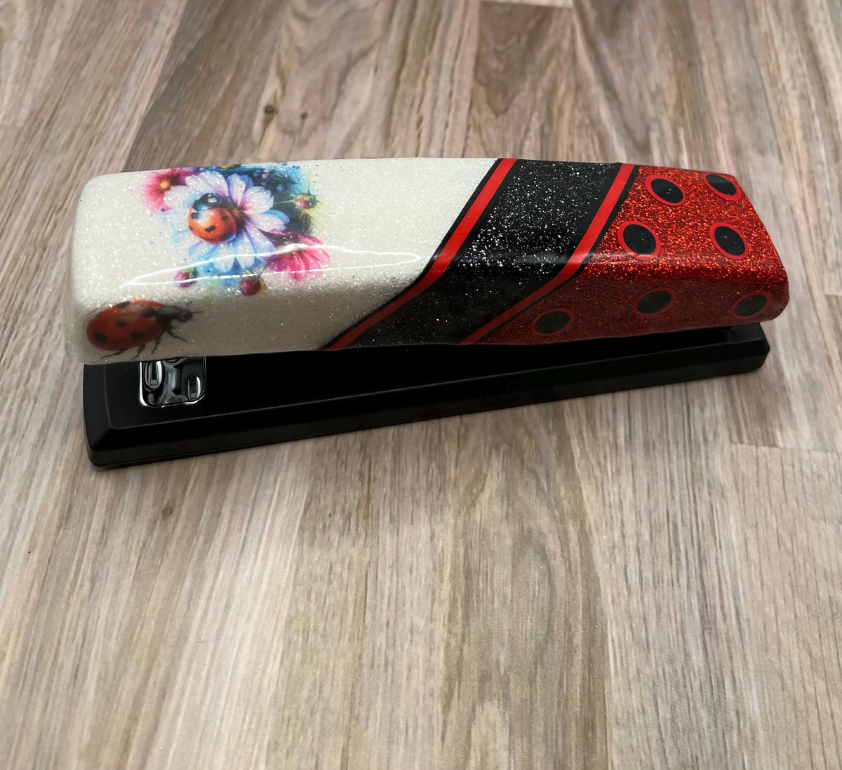Cute Lady bug Glitter Desk Set TheCraftNook