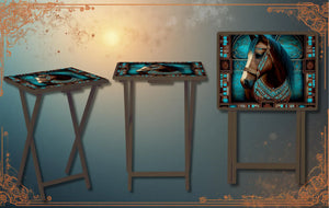 Horse Foldable Wooden TV Tray or Bed tray/lap Desk, 2 Sizes and Multiple Images Available TheCraftNook