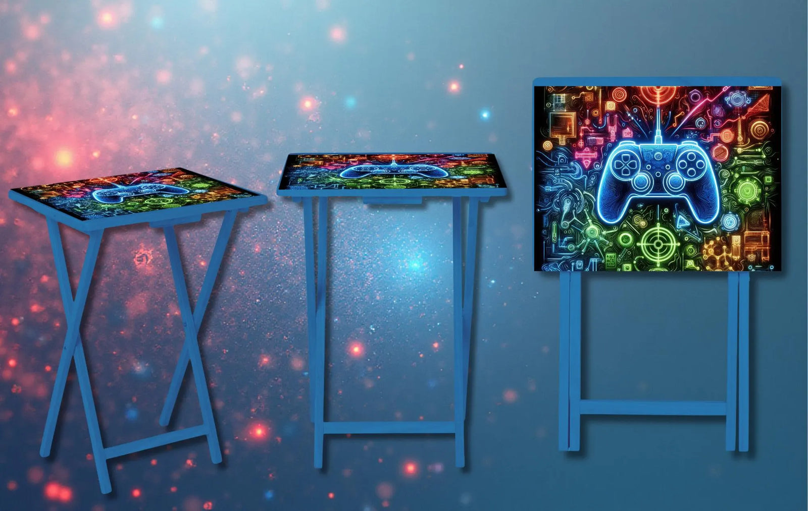 Gamer Foldable Wooden TV Tray or Bed tray/lap Desk, 2 Sizes and Multiple Images Available. TheCraftNook