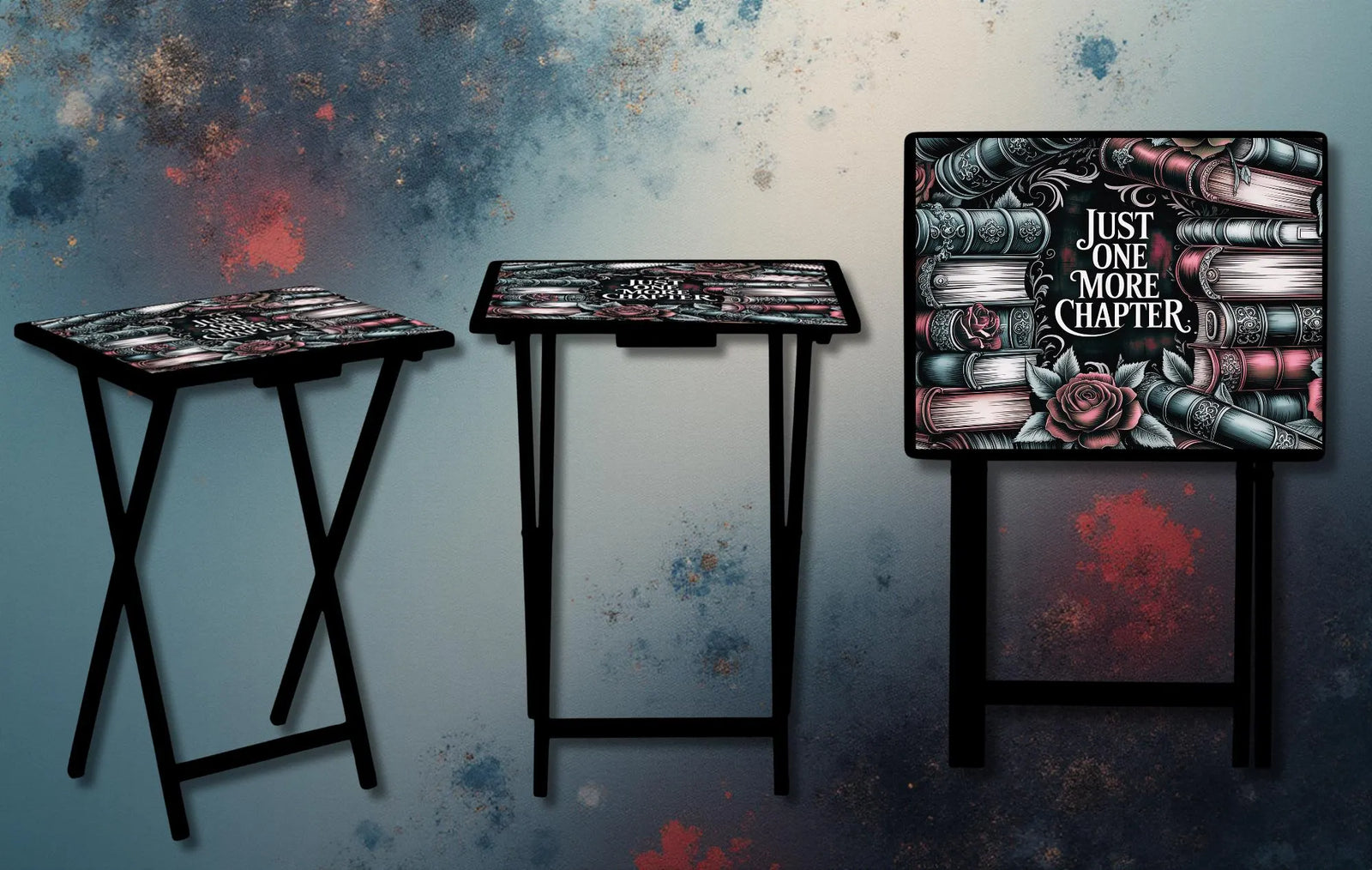 Once Upon a Snack Folding Tray. Books Foldable Wooden TV Tray or Bed tray/lap Desk, 2 Sizes and Multiple Images Available. TheCraftNook