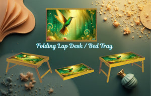 Hummingbird Foldable Wooden TV Tray or Bed tray/lap Desk. Let your space bloom beautifully. 🌺✨ 2 Sizes and Multiple Images Available. . TheCraftNook