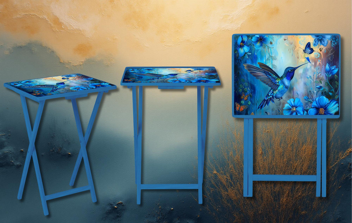 Hummingbird Foldable Wooden TV Tray or Bed tray/lap Desk. Let your space bloom beautifully. 🌺✨ 2 Sizes and Multiple Images Available. . TheCraftNook