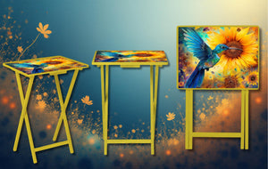 Hummingbird Foldable Wooden TV Tray or Bed tray/lap Desk. Let your space bloom beautifully. 🌺✨ 2 Sizes and Multiple Images Available. . TheCraftNook