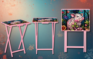 Pigs Foldable Wooden TV Tray or Bed tray/lap Desk, 2 Sizes and Multiple Images Available. TheCraftNook