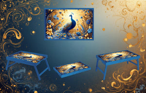 Peacock Foldable Wooden TV Tray or Bed tray/lap Desk. Make snack time fabulous with peacock‑level confidence, 2 Sizes and Multiple Images Available. TheCraftNook