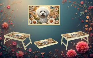 Dog's Foldable Wooden TV Tray or Bed tray/lap Desk, 2 Sizes and Multiple Images Available. TheCraftNook