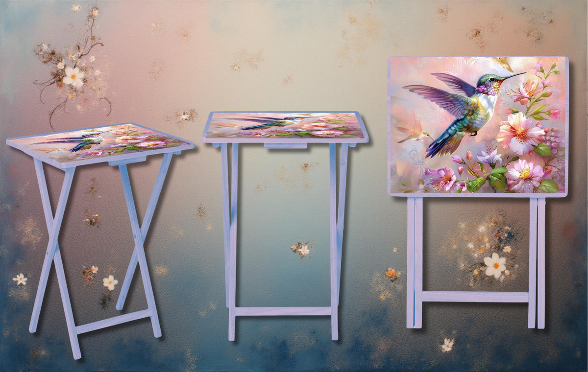 Hummingbird Foldable Wooden TV Tray or Bed tray/lap Desk. Let your space bloom beautifully. 🌺✨ 2 Sizes and Multiple Images Available. . TheCraftNook