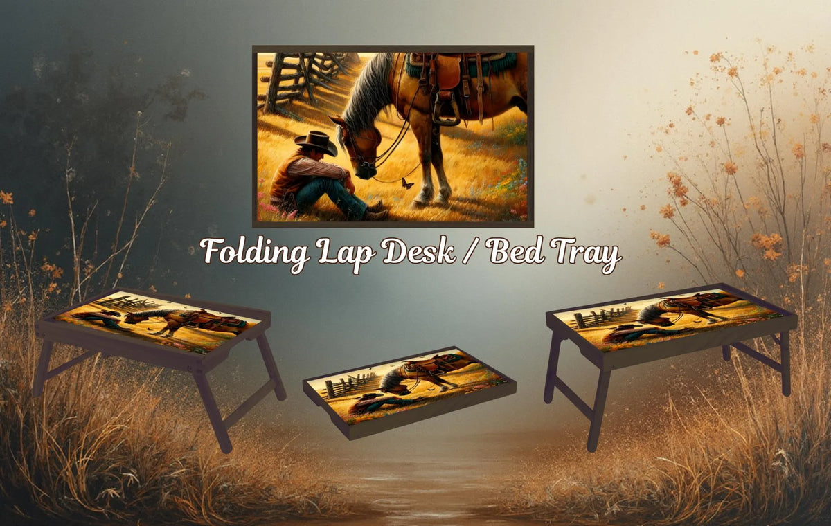 Horse Foldable Wooden TV Tray or Bed tray/lap Desk, 2 Sizes and Multiple Images Available TheCraftNook