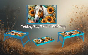 Horse Foldable Wooden TV Tray or Bed tray/lap Desk, 2 Sizes and Multiple Images Available TheCraftNook
