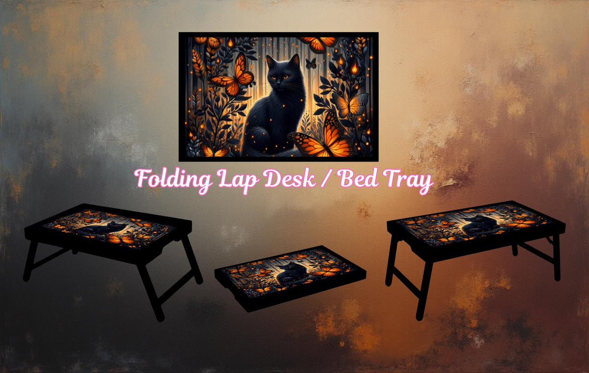 Cats/ Cat Mom, Family Foldable Wooden TV Tray or Bed tray/lap Desk. Cozy comfort with a dash of cattitude , 2 Sizes and Multiple Images Available. TheCraftNook