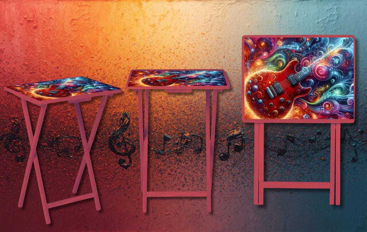 Music Foldable Wooden TV Tray or Bed tray/lap Desk, 2 Sizes and Multiple Images Available. TheCraftNook