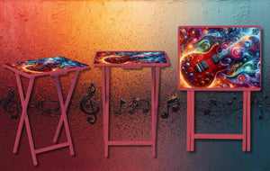 Music Foldable Wooden TV Tray or Bed tray/lap Desk, 2 Sizes and Multiple Images Available. TheCraftNook