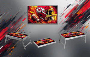 Sports Foldable Wooden TV Tray or Bed tray/lap Desk, 2 Sizes and Multiple Images Available. TheCraftNook