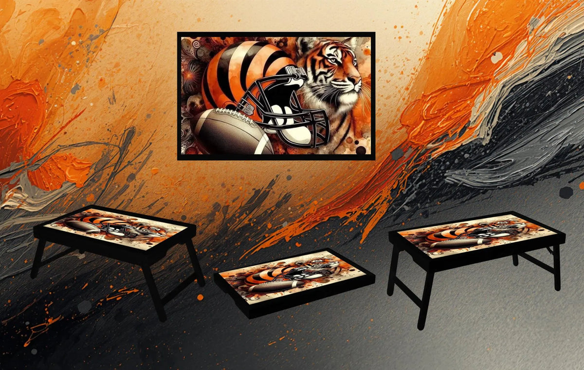 Sports Foldable Wooden TV Tray or Bed tray/lap Desk, 2 Sizes and Multiple Images Available. TheCraftNook