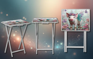 Pigs Foldable Wooden TV Tray or Bed tray/lap Desk, 2 Sizes and Multiple Images Available. TheCraftNook