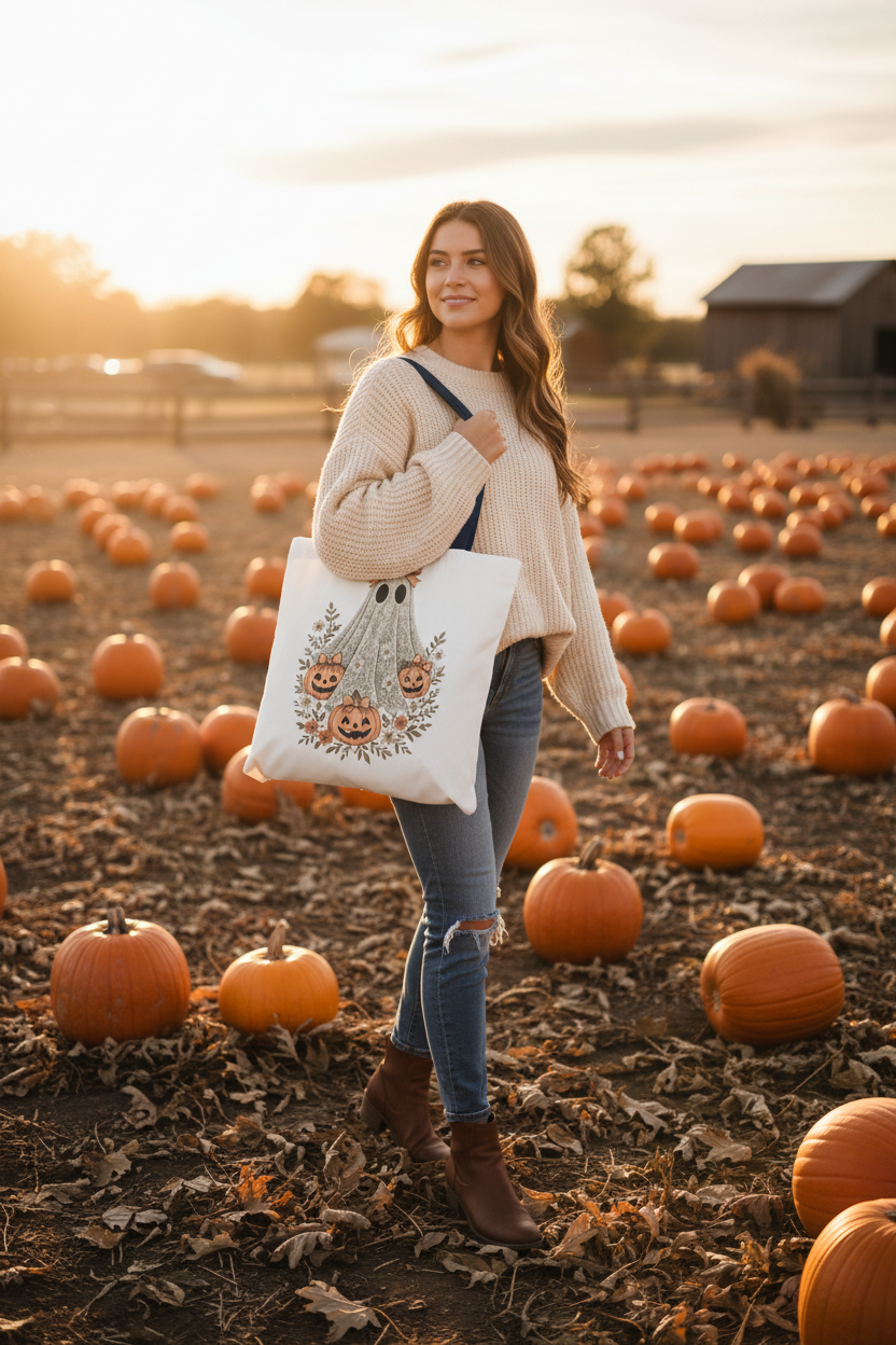 Lacey Ghost Tote — Person Lifestyle