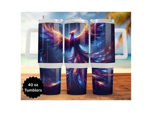 Phoenix Tumbler - Mythical Fire Bird Stainless Steel Tumbler TheCraftNook