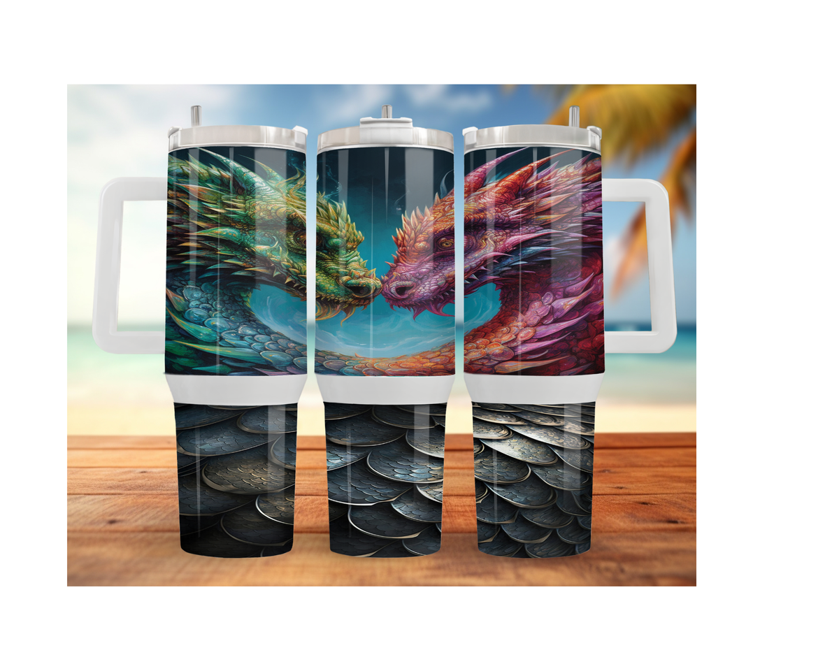 Dragon Stainless Steel Tumblers Stay hydrated like a warrior with striking dragon artwork and insulated duality.  Multiple Sizes and Images Available. TheCraftNook