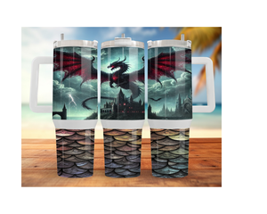 Dragon Stainless Steel Tumblers Stay hydrated like a warrior with striking dragon artwork and insulated duality.  Multiple Sizes and Images Available. TheCraftNook