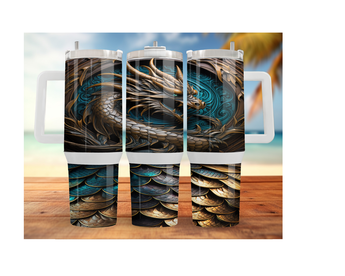 Dragon Stainless Steel Tumblers Stay hydrated like a warrior with striking dragon artwork and insulated duality.  Multiple Sizes and Images Available. TheCraftNook