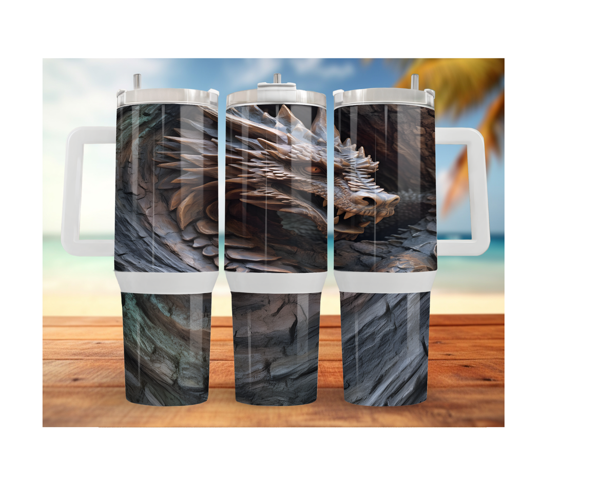 Dragon Stainless Steel Tumblers Stay hydrated like a warrior with striking dragon artwork and insulated duality.  Multiple Sizes and Images Available. TheCraftNook