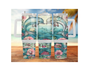 30- and 40-ounce Dolphin Stainless Steel Tumblers. Sip happy with a splash of ocean magic. Multiple Sizes and Images Available. TheCraftNook