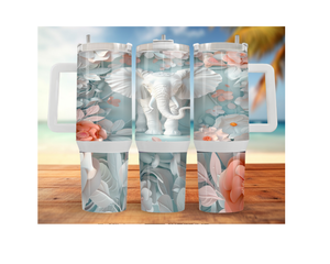 Wise & Wonderful Elephant Tumbler 30 and 40 oz Stainless-Steel Tumblers. Multiple Sizes and Images Available. TheCraftNook