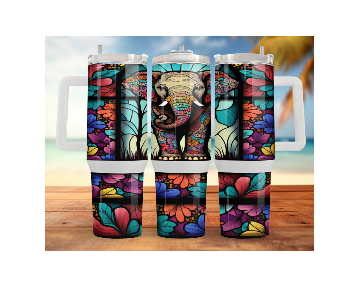 Wise & Wonderful Elephant Tumbler 30 and 40 oz Stainless-Steel Tumblers. Multiple Sizes and Images Available. TheCraftNook