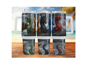 Dragon Stainless Steel Tumblers Stay hydrated like a warrior with striking dragon artwork and insulated duality.  Multiple Sizes and Images Available. TheCraftNook