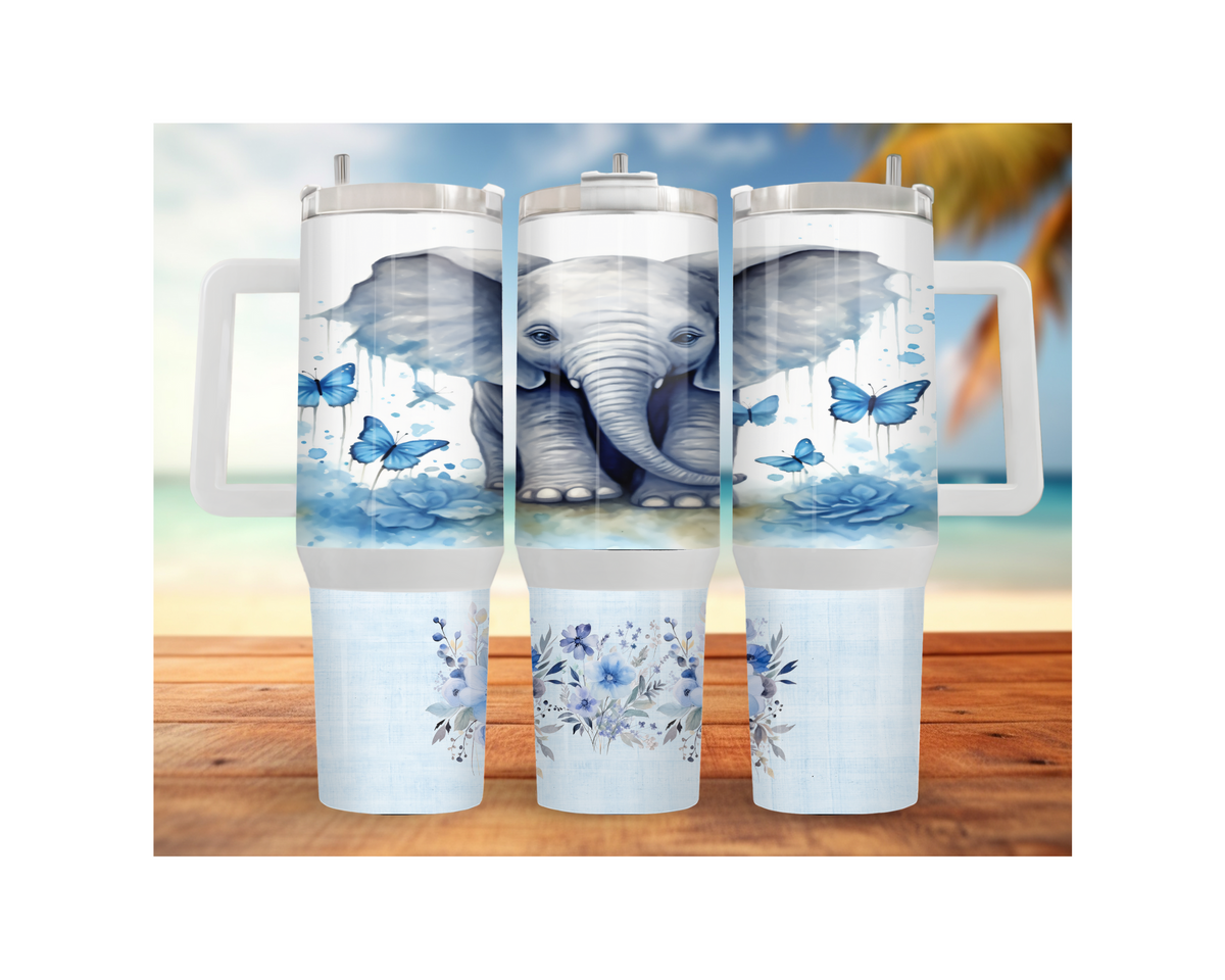 Wise & Wonderful Elephant Tumbler 30 and 40 oz Stainless-Steel Tumblers. Multiple Sizes and Images Available. TheCraftNook