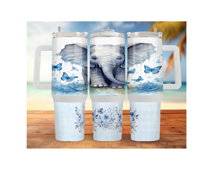 Wise & Wonderful Elephant Tumbler 30 and 40 oz Stainless-Steel Tumblers. Multiple Sizes and Images Available. TheCraftNook
