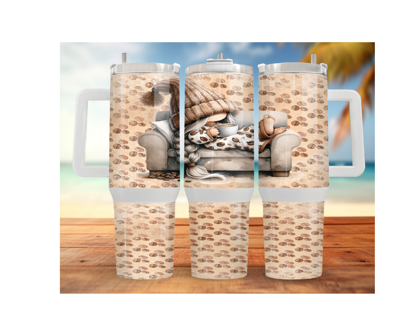 Rise & Grind XL 30 and 40 oz Coffee Themed Stainless-Steel Tumblers. Multiple Sizes and Images Available. TheCraftNook