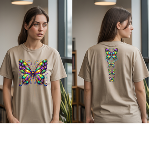 Mardi Gras Butterfly Tee TheCraftNook
