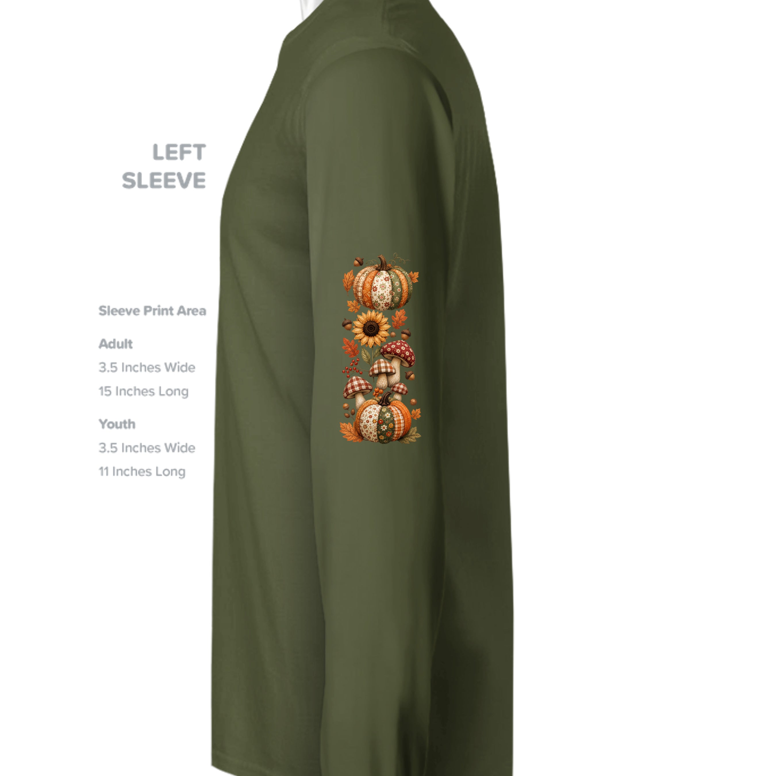 MILITARY GREEN - G240 - SLEEVE_LEFT