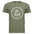Be Kind Graphic Tee in Heather Military Green with floral design and heart accents, perfect for spreading kindness.