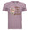 Inspirational graphic tee with floral design that says 'Bloom where you are planted' on a soft lavender shirt.